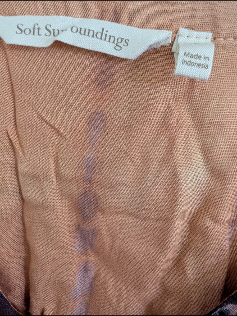 Soft Surroundings Rayon Tiedye Maxi Dress with Trim Sz Large - Picture 4 of 6